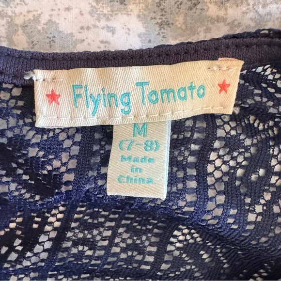 Flying Tomato Multicolor Boho Blouse Sz Medium Botanical Crochet Tunic Pattern - Picture 11 of 13